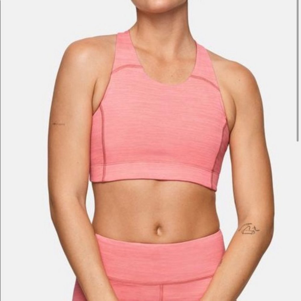 Outdoor Voices Coral Pink Key Sports Bra